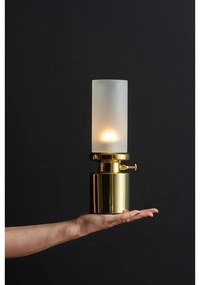 LED затъмняваща се настолна лампа в златисто с метален и стъклен абажур (височина 29,5 cm) Camp – Leitmotiv