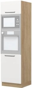 Висок подов шкаф за фурна Modena K21-60-RM-Oak - White glossy