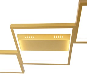 Таванна лампа златиста с LED 3-степенен димер 5-светлина - Lejo