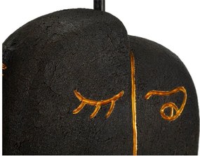 Кафява настолна лампа с текстилен абажур (височина 39,5 cm) Tribal – Mauro Ferretti