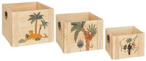 Сет детски кошове Аtmosphera Jungle, Дърво, 3 бр.