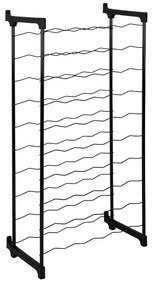 Черна метална стойка за вино за 50 бутилки Barbera - Metaltex