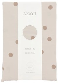 Кафяво единично спално бельо от памучен сатен 140x200 cm Solaris – Södahl