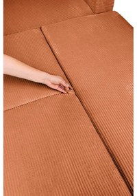 Оранжев сгъваем ъглов диван от рипсено кадифе (десен ъгъл/"U" форма) Tori – Bonami Selection