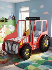 Детско легло Tractor-Kokkino