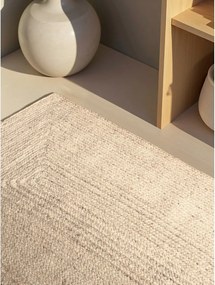 Кремав двустранен/ръчно изработен ютен килим 200x300 cm Juno – Hanse Home