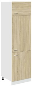 849626 vidaXL Хладилник "Lyon" дъб сонома 60x57x207 см, инженерно дърво