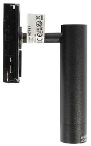 Модерен черен прожектор за 1-фазна релсова система - Iconic Ivy