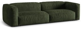 Зелен кадифен модулен диван 320 cm Martina – Micadoni