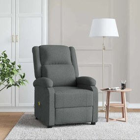 340937 vidaXL Масажен стол, тъмносив, текстил