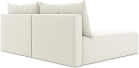 Кремав кадифен сгъваем/с място за съхранение ъглов диван (ляв ъгъл) Kalena – Makamii