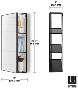Стенно огледало с рафт 30x62 cm Cubiko - Umbra