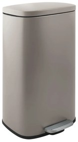 Кафяво-сиво стоманено кошче за боклук с педал 50 l Akira – Spirella
