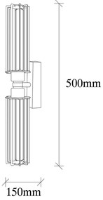 Стенна лампа в черно и златисто ø 8 cm Fellini – Opviq lights