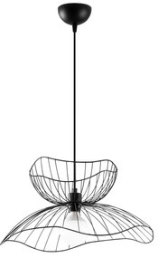 Черно висящо осветително тяло с метален абажур ø 50 cm Farac – Opviq lights
