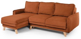 Променлив оранжев велурен разтегателен диван Tori - Bonami Selection