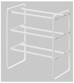 Бял регулируем рафт за обувки с 3 нива Maebashi - YAMAZAKI