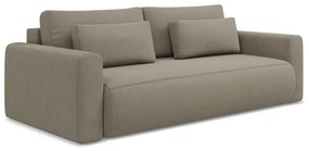 Светлокафяв разтегателен диван с място за съхранение 238 cm Kapua – Makamii