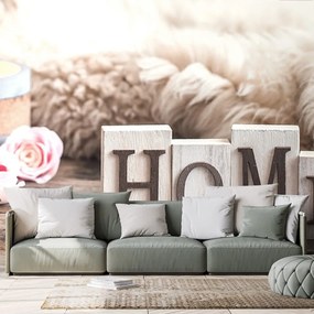 Фототапет – Натюрморт с надпис Home