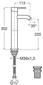 Кран за мивка Roca Carelia II