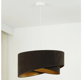 Brilagi - LED Пендел LYRA 1xE27/15W/230V тъмнокафяв/златист