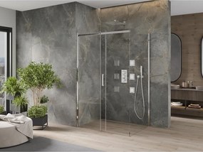Mexen Omega плъзгаща се душ кабина 100 x 80 см, прозрачна, хром - 825-100-080-01-00