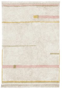 Розов и кремав ръчно изработен памучен килим подходящ за пране 200x300 cm Lanes Vintage Nude – Lorena Canals