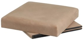 Светлокафява кадифена табуретка Estela – Casa Selección