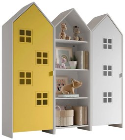 Отворен детски гардероб в жълт и бял цвят 173x171,5 cm CASAMI BRUGES – Vipack