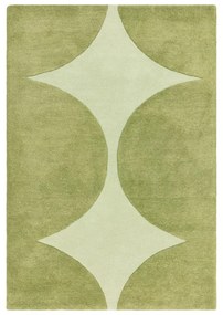 Зелен ръчно изработен вълнен килим 160x230 cm Canvas – Asiatic Carpets