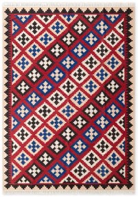 Червен двустранен ръчно изработен вълнен килим 200x290 cm Kamal Rami – Nouristan