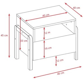 Нощно шкафче Victor