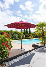 Градински прав чадър Hesperide Tinaei, Бамбуков прът, Olefin, 3 m - Бордо