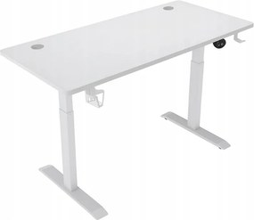 Електрическа маса с регулируема височина 72 - 117 см - бяла Ширина: 60 см | Дължина: 140 см