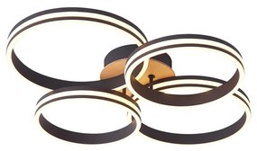 Плафон дърво вкл. LED 3-степенно димиране 4-лампи - Navara