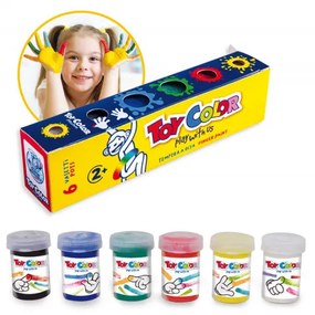 Бои за рисуване с пръсти Toy Color, 6 цвята