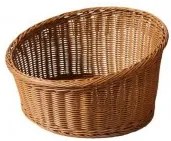 Водоустойчив панер PVC кръгъл кафяв ф36x10(H1)x20(H2)см GCC-(674033B-OT)
