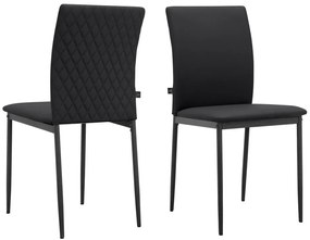 Черни трапезни столове в комплект от 2 бр. от имитация на кожа Pavia – Støraa