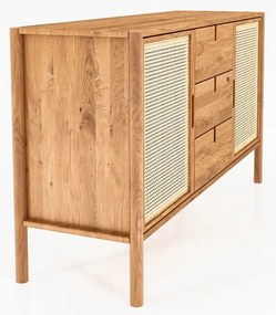 Нисък скрин от дъб 142x84 cm Pola - The Beds