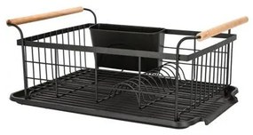Метален сушилник за съдове на 1 етаж 44x32xh20,3см G-MATT BLACK-(23257-001)