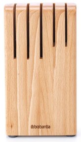 Поставка за ножове Brabantia Profile 1003297, До 5 ножа, Стилен дизайн, Бук, Кафяв