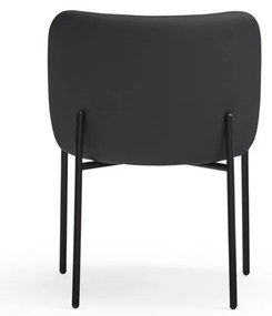 Черни тапицирани трапезни столове в комплект 2 бр. Mogi – Teulat