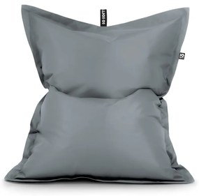 Сив пуф от изкуствена кожа Pad XL – So Soft?