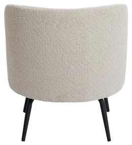 Кремав фотьойл от плат букле Dieyda - Light &amp; Living