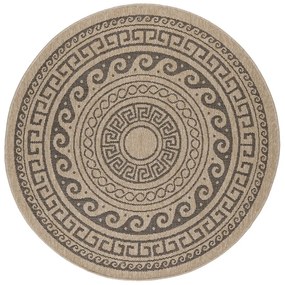 Черно-бежов кръгъл външен килим ø 80 cm Comilla – Ayyildiz Carpets