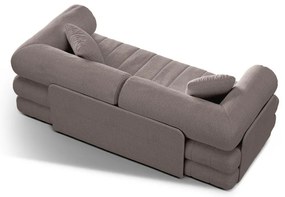 Сиво-бежов сгъваем диван от прежда с примки от букле 206 cm Kemi – Cosmopolitan Design