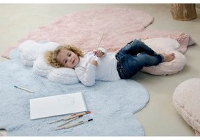 Розов ръчно изработен памучен детски килим подходящ за пране 160x180 cm Puffy Love – Lorena Canals