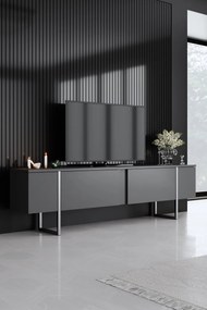 ТВ шкаф Luxe, цвят Антрацит Сребърен
