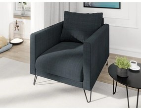 Тъмносиво шенилово кресло Freya – Ropez