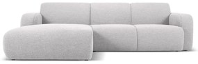 Светлосив ъглов диван от плат букле (ляв ъгъл) Molino - Micadoni Home